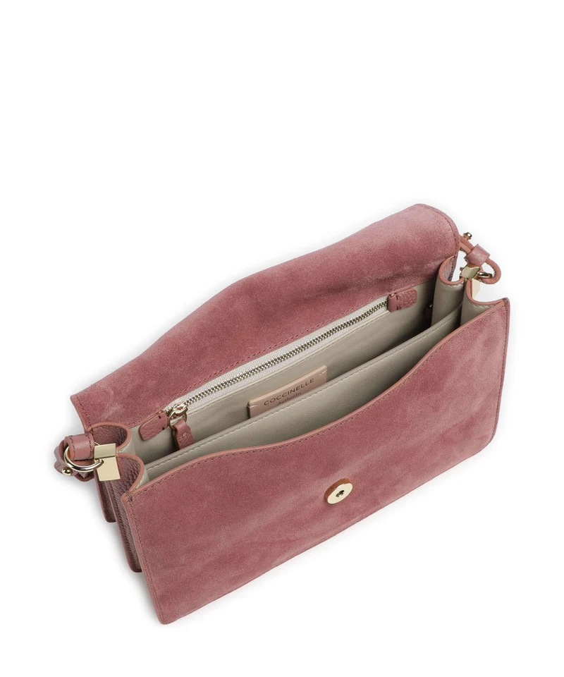 Coccinelle C-Me Softy Suede Sac porté épaule winter rose