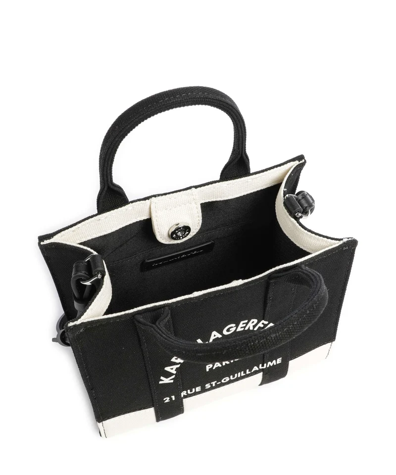 Karl Lagerfeld K/Rue St Guillaume Medium Sac à main cannoli cream/black