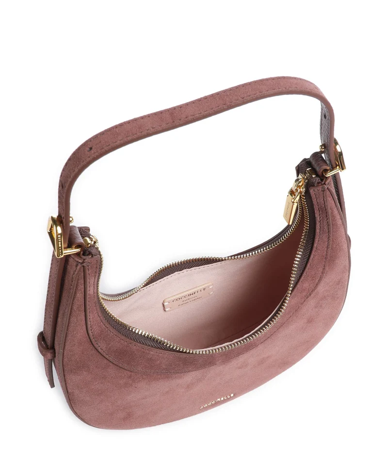 Coccinelle Whisper Suede Sac porté épaule berry