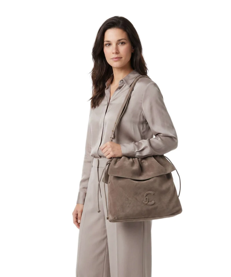 Coccinelle Lidia Suede Sac fourre-tout warm taupe