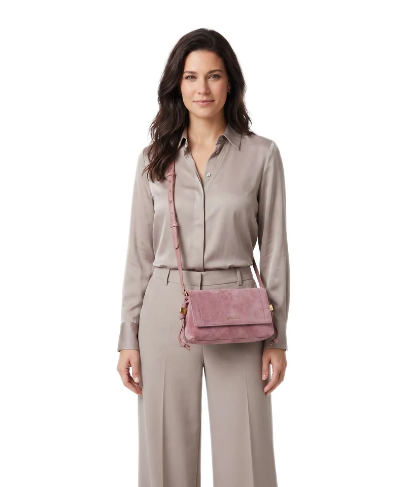 Coccinelle Thess Suede Sac bandoulière winter rose