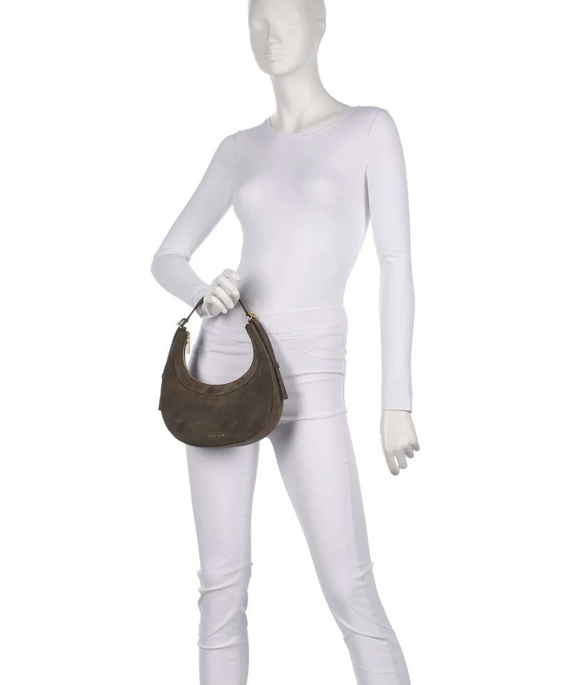 Coccinelle Whisper Suede Sac porté épaule fango