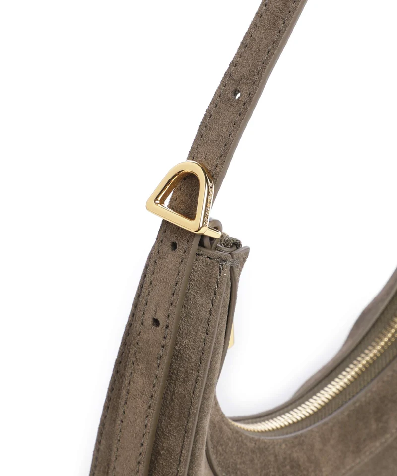 Coccinelle Whisper Suede Sac porté épaule fango