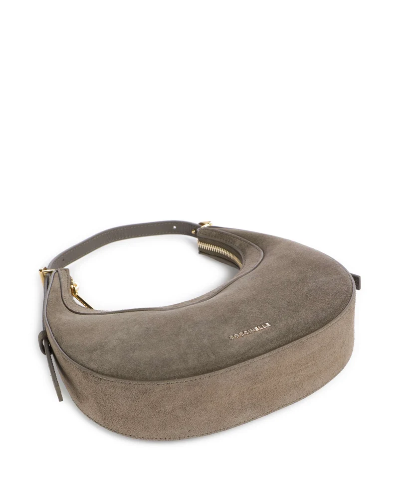 Coccinelle Whisper Suede Sac porté épaule fango