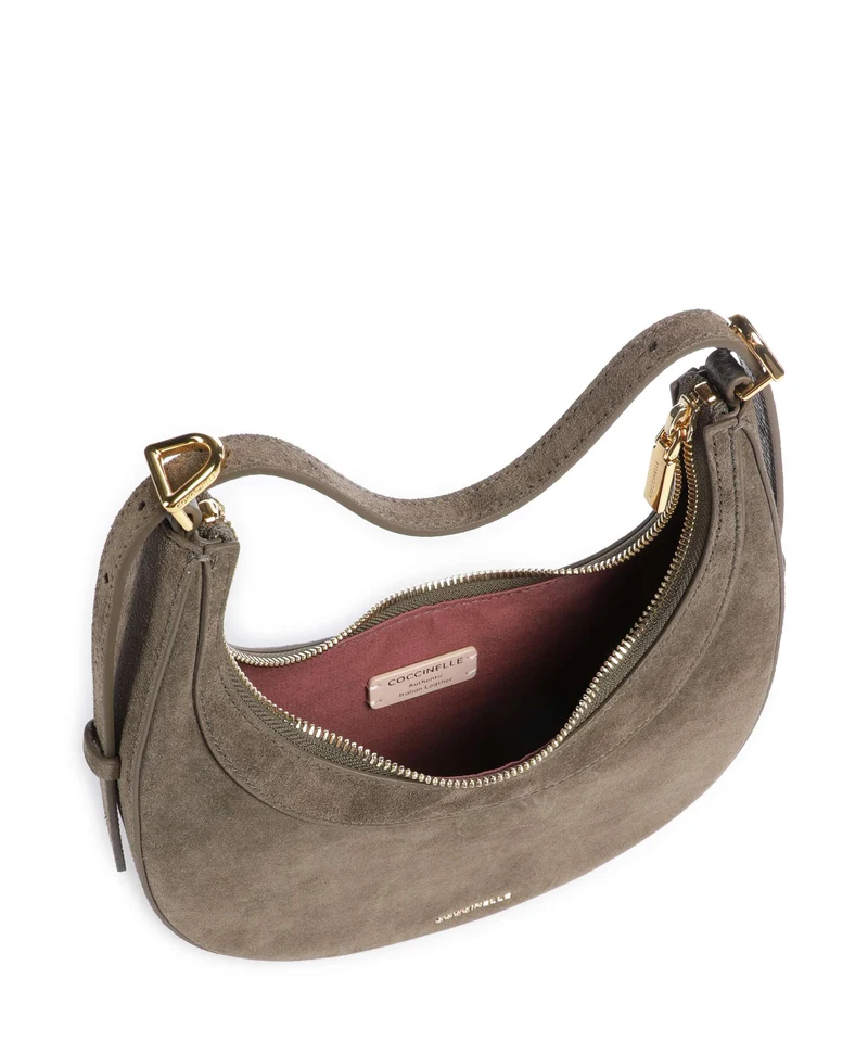 Coccinelle Whisper Suede Sac porté épaule fango
