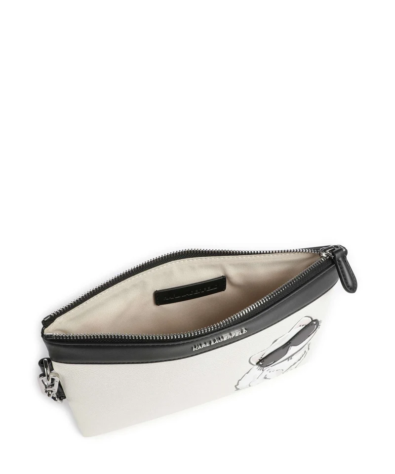 Karl Lagerfeld Ikon Choupette Sac de poignet off white