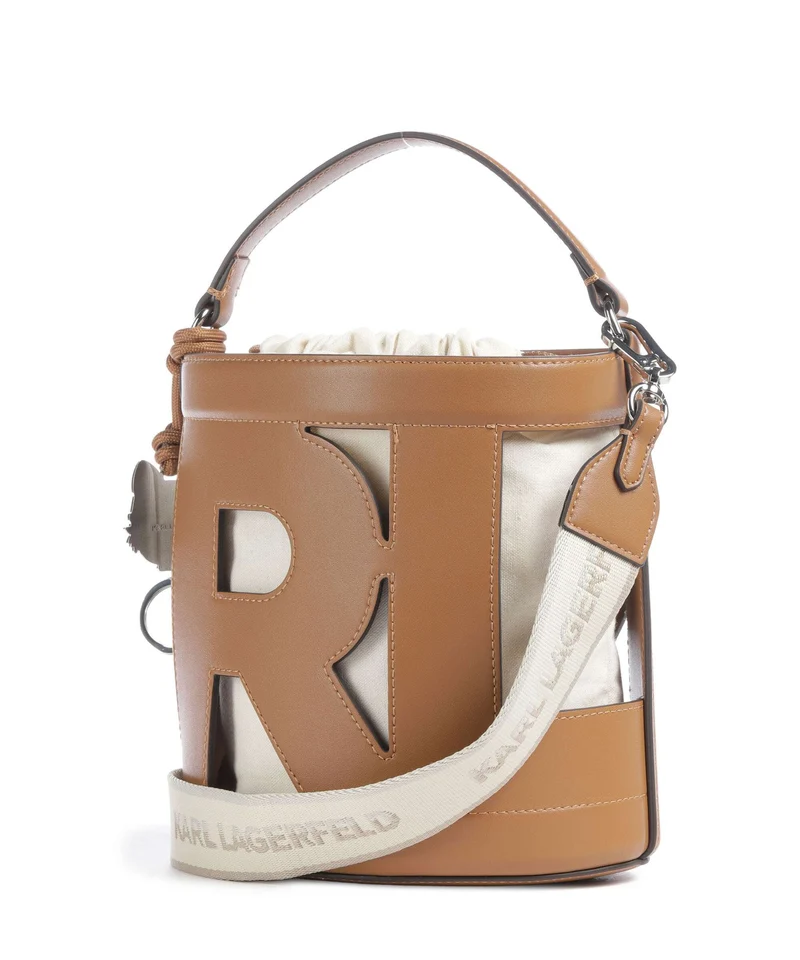 Karl Lagerfeld Ikon Monogram Sac seau diagonal cream monogram