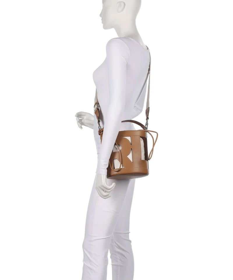Karl Lagerfeld Ikon Monogram Sac seau diagonal cream monogram