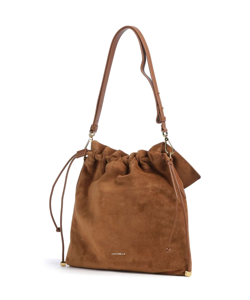 Coccinelle Lidia Suede Sac fourre-tout cognac