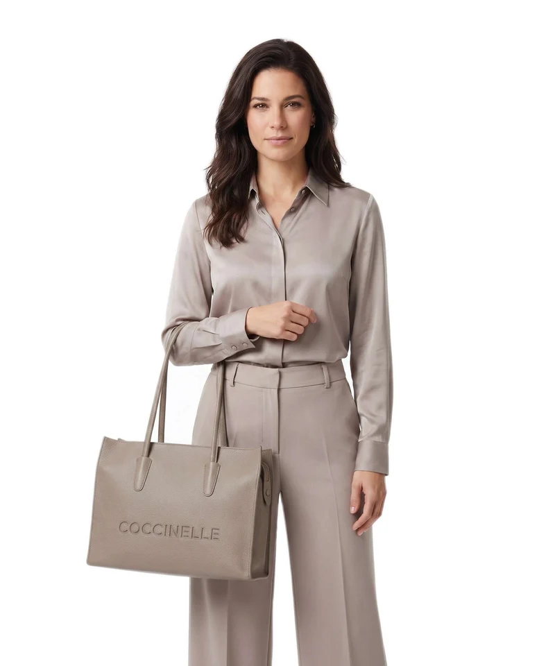 Coccinelle Myrtha Cabas warm taupe