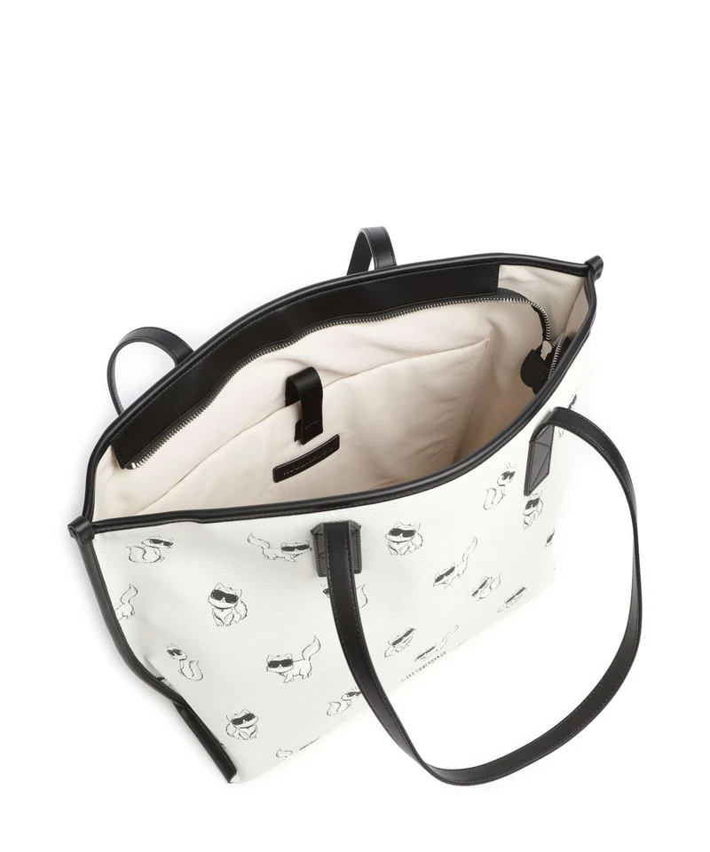 Karl Lagerfeld Ikon Choupette Cabas off white