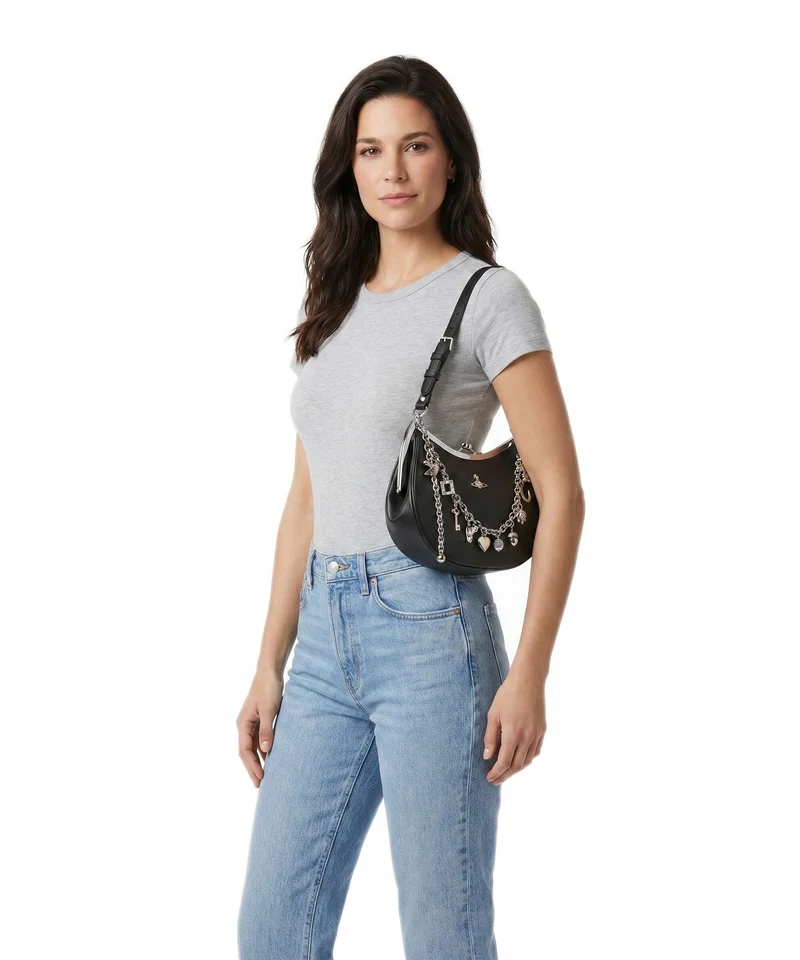 Vivienne Westwood Charm Frame Supple Sac porté épaule black