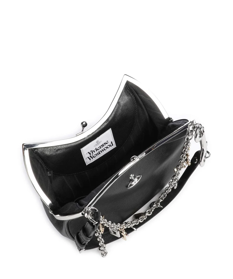 Vivienne Westwood Charm Frame Supple Sac porté épaule black