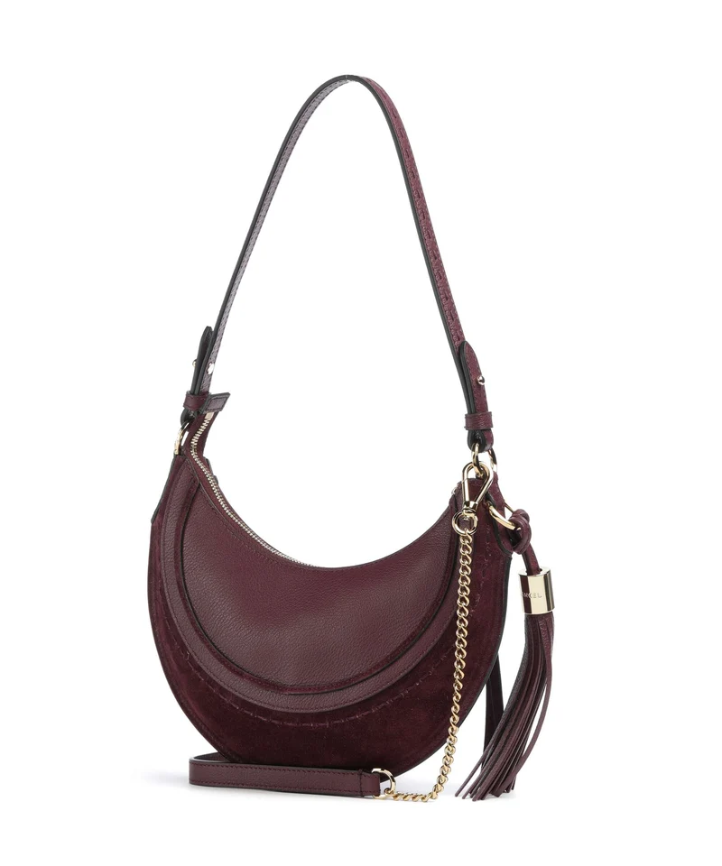 Lancel Hobohème S Sac porté épaule cassis