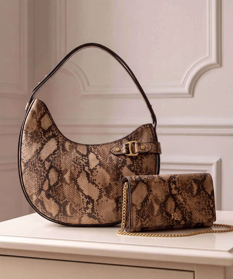 Lauren Ralph Lauren Adair II Large Portefeuille tan multi