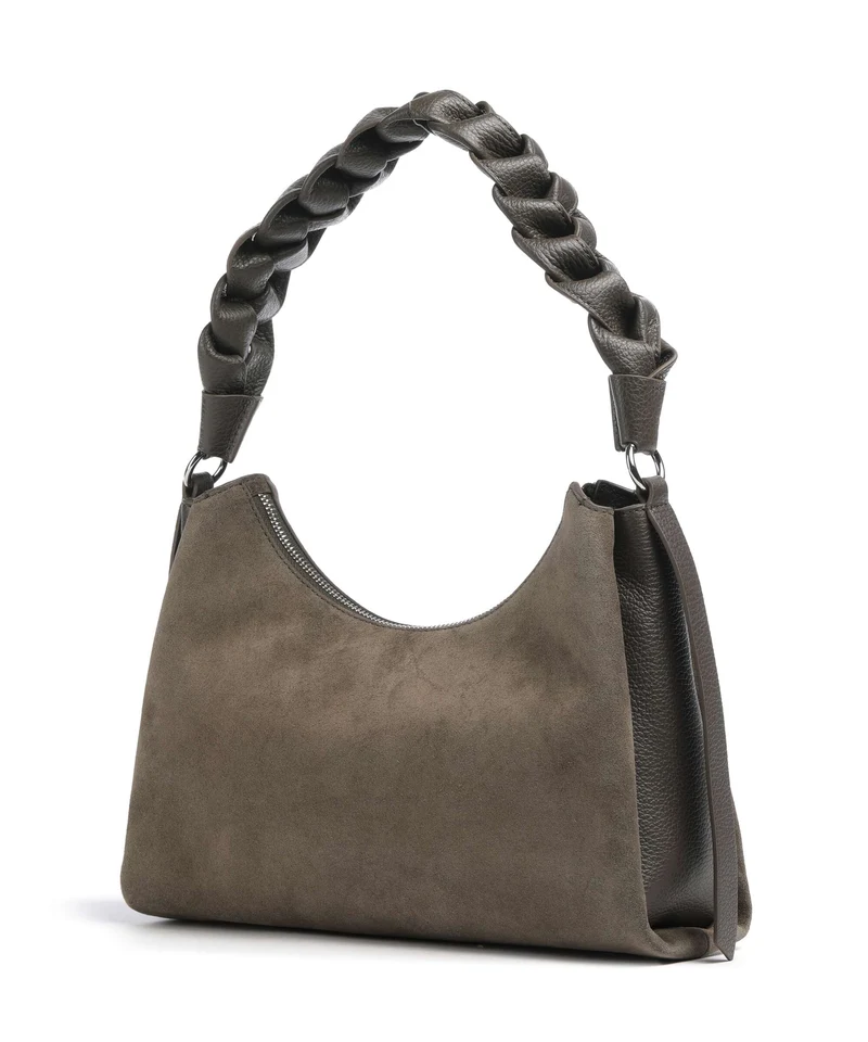 Coccinelle Boheme Suede Sac porté épaule fango