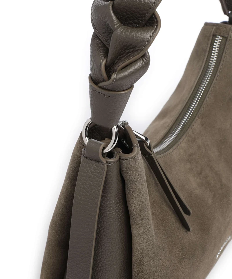 Coccinelle Boheme Suede Sac porté épaule fango