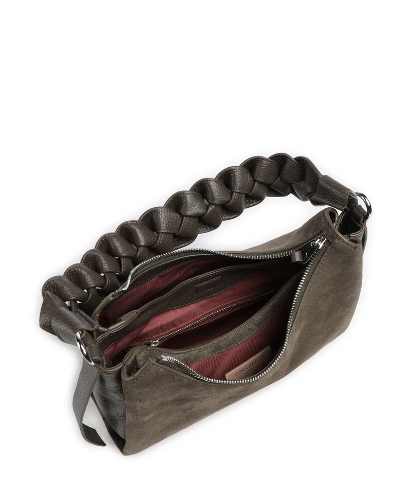 Coccinelle Boheme Suede Sac porté épaule fango