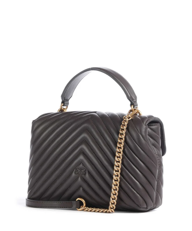 Pinko Love Lady Puff Mini Sac à main marrone marasca/antique gold