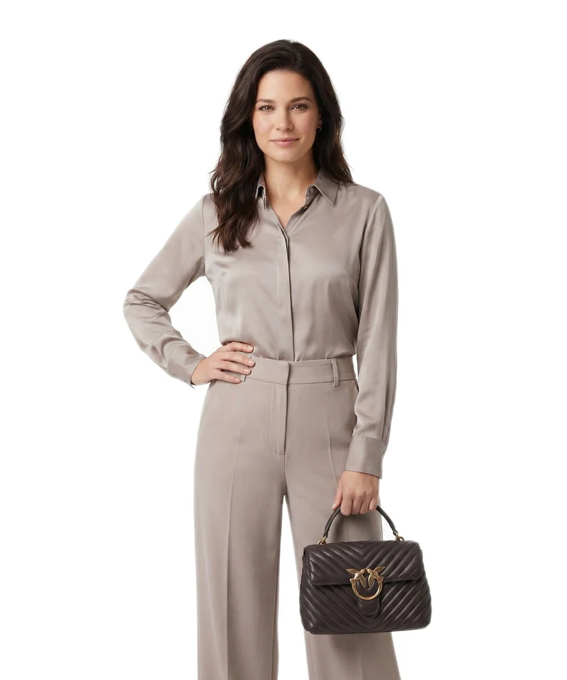 Pinko Love Lady Puff Mini Sac à main marrone marasca/antique gold
