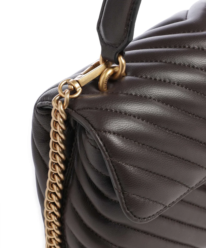 Pinko Love Lady Puff Mini Sac à main marrone marasca/antique gold