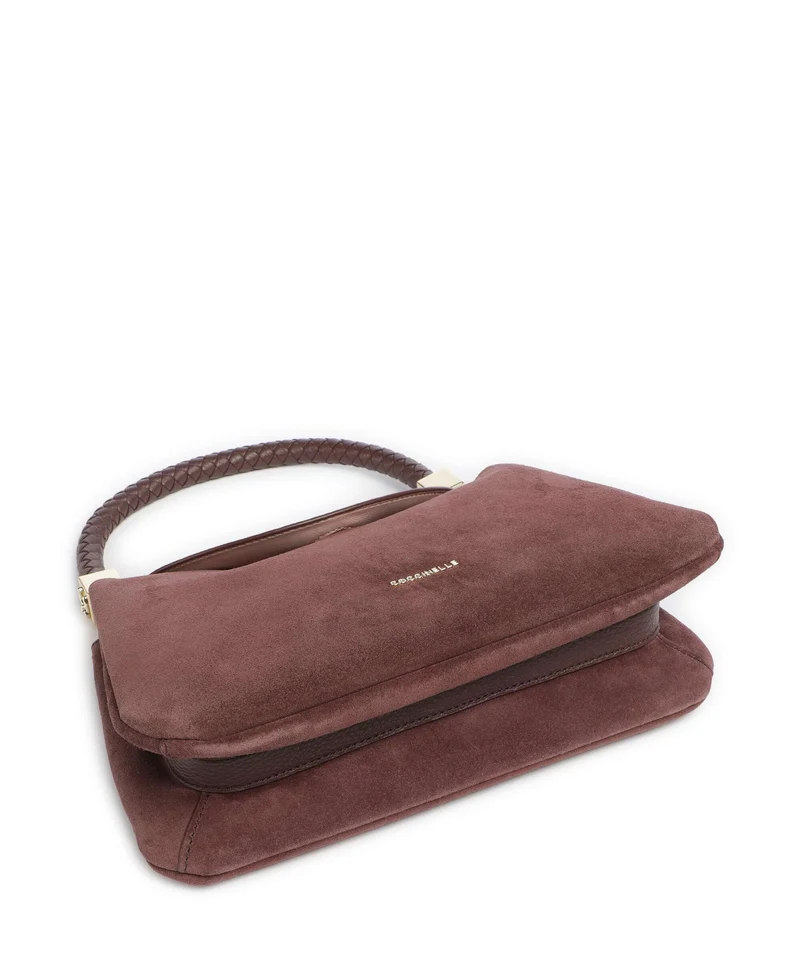 Coccinelle Tiggy Suede Sac porté épaule berry