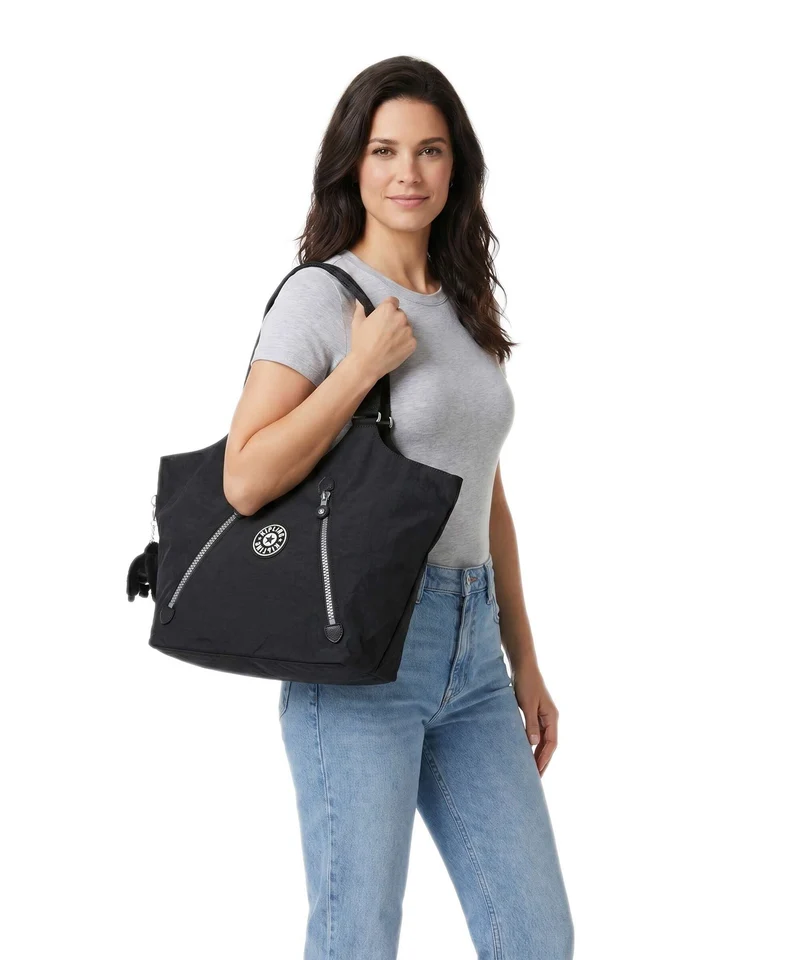 Kipling Heritage New Cicely Cabas rapid black