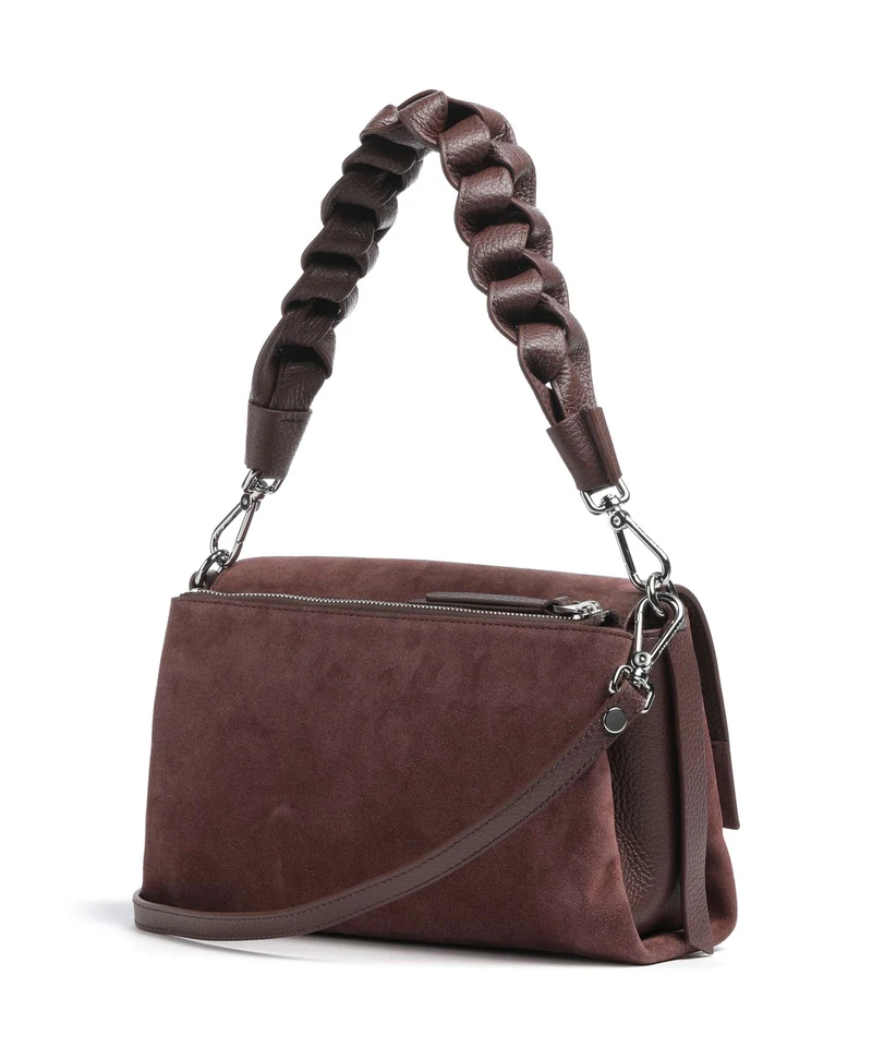 Coccinelle Boheme Suede Sac porté épaule berry