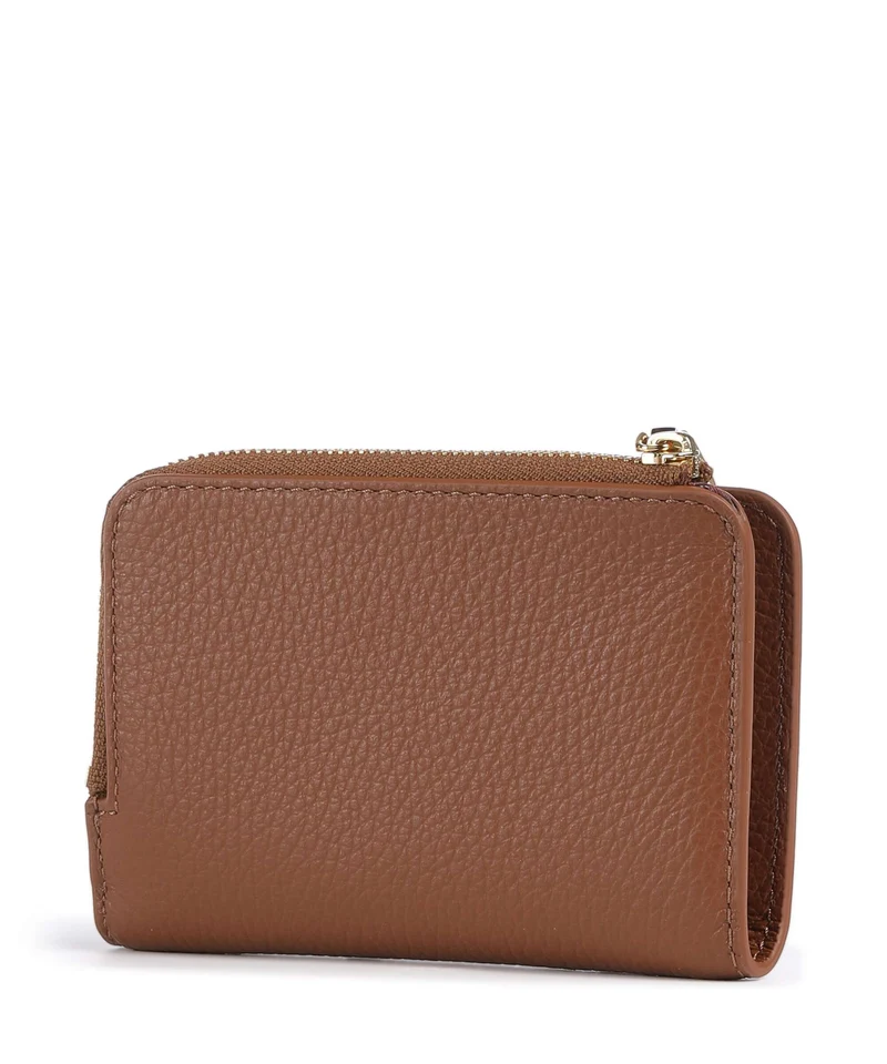 Coccinelle text Portefeuille cognac