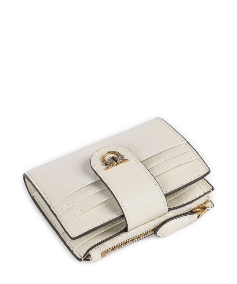 Pinko Portefeuille bianco seta/antique gold