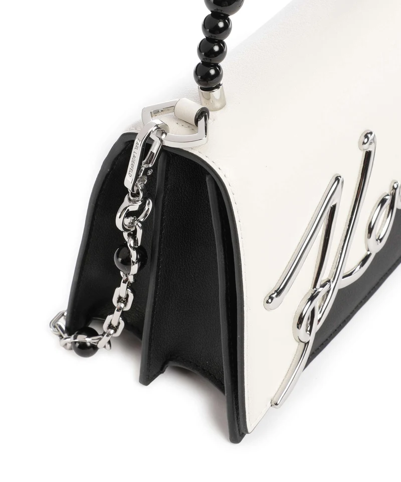 Karl Lagerfeld K/Signature 2.0 Small Pearls Sac à main white/black