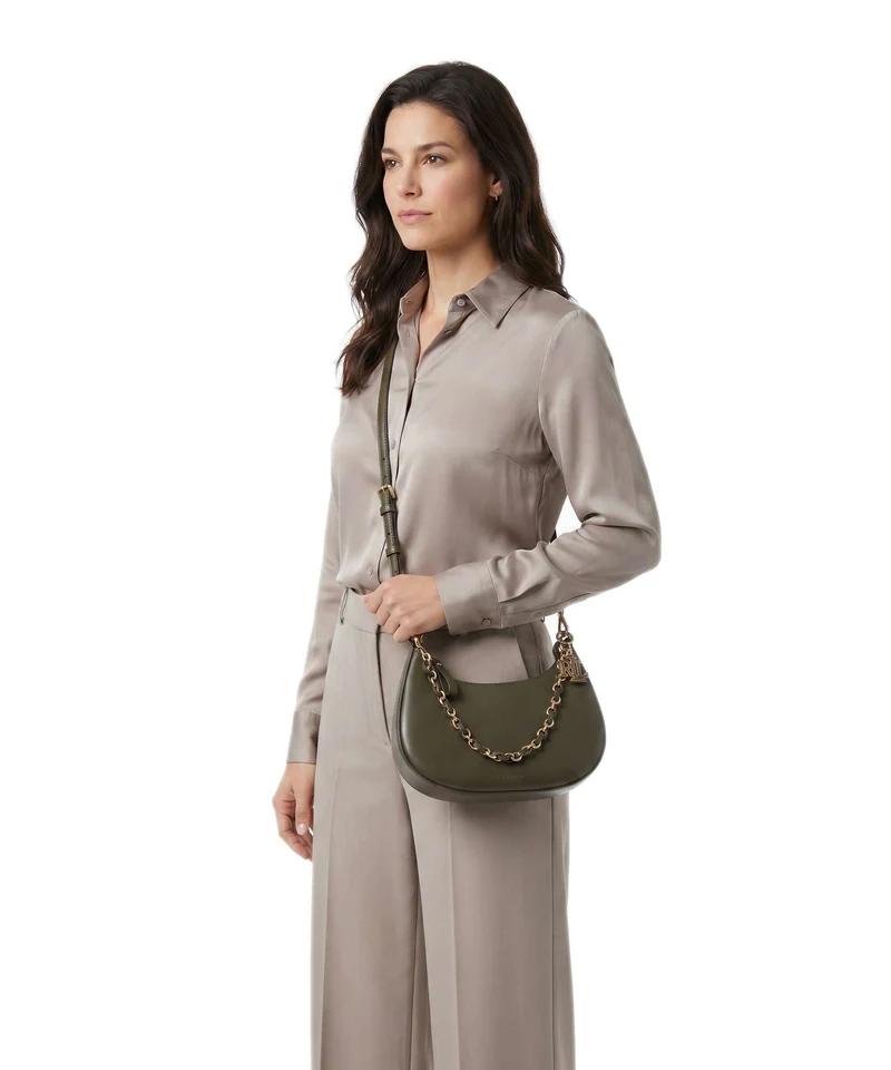 Lauren Ralph Lauren Marcy Medium Sac porté épaule botanic green