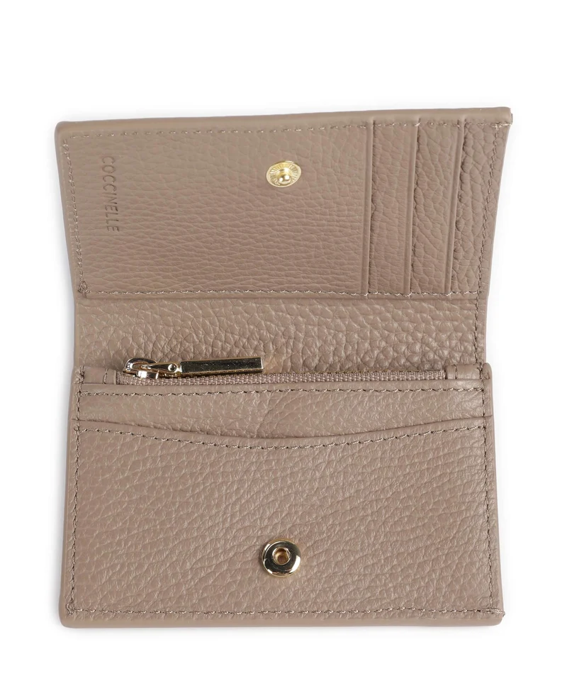 Coccinelle Metallic Soft Portefeuille warm taupe