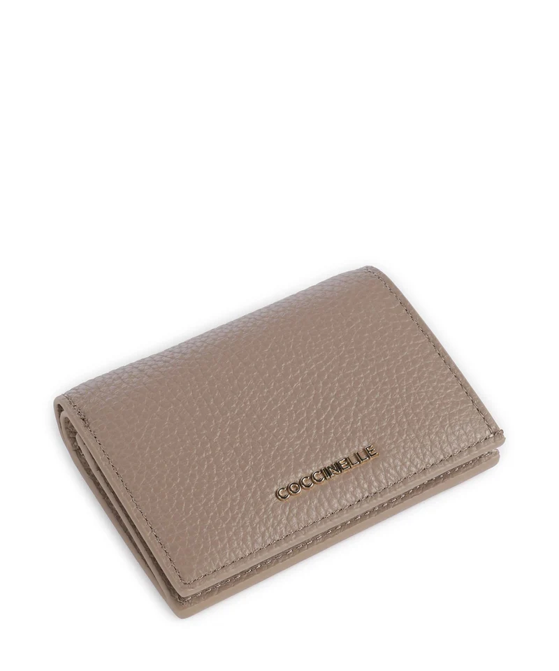 Coccinelle Metallic Soft Portefeuille warm taupe