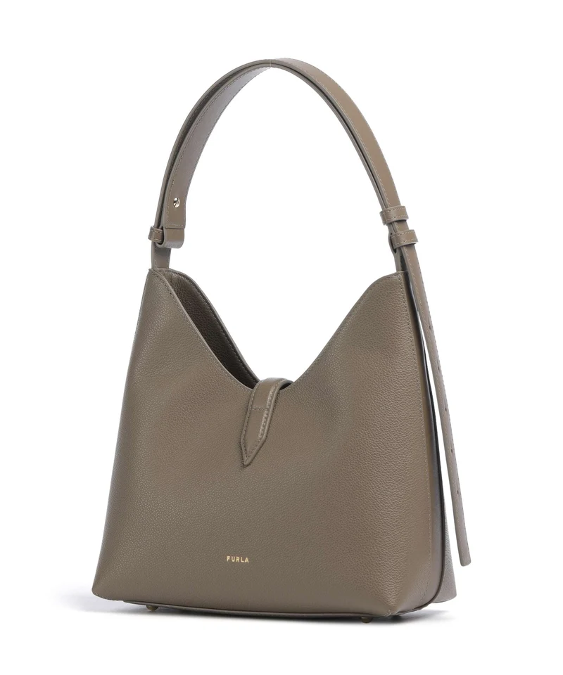Furla Goccia S Sac porté épaule muddy gray