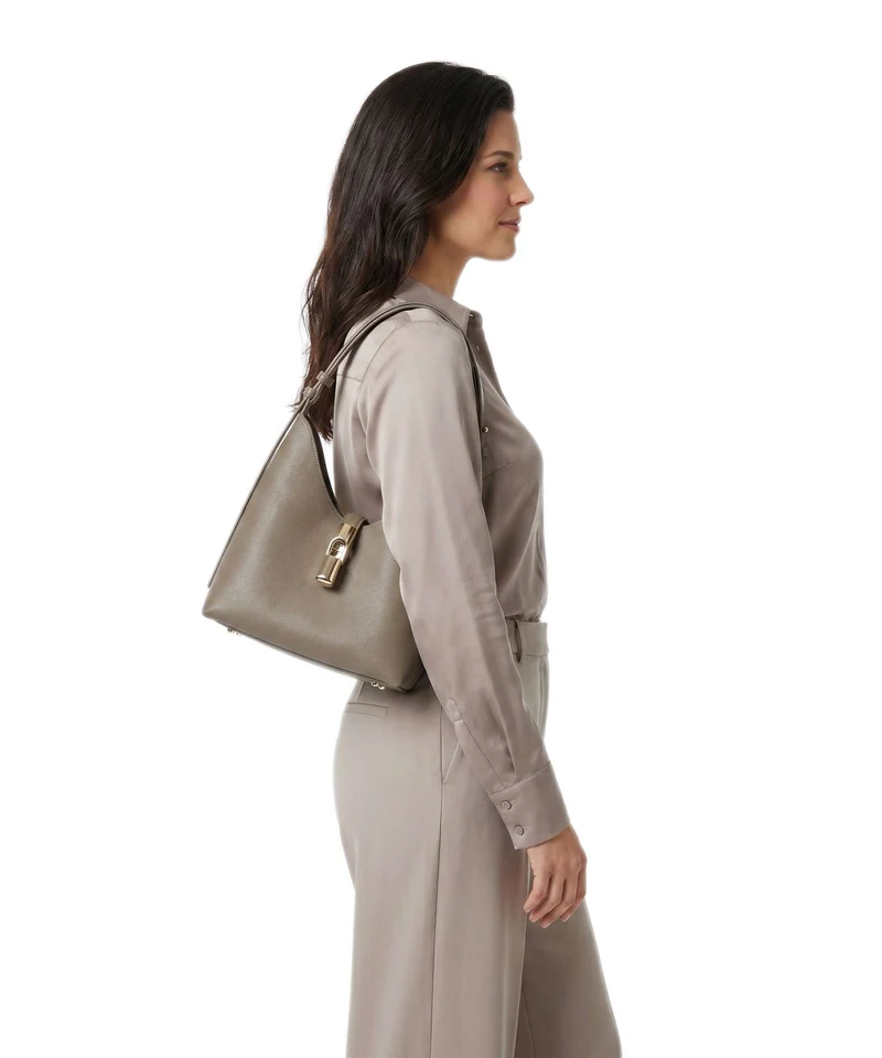 Furla Goccia S Sac porté épaule muddy gray