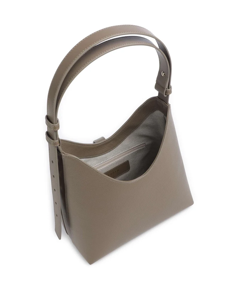 Furla Goccia S Sac porté épaule muddy gray