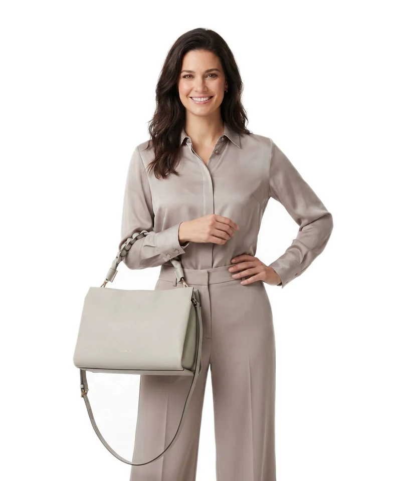 Coccinelle Boheme Grana Double Sac fourre-tout eucalipto/fango