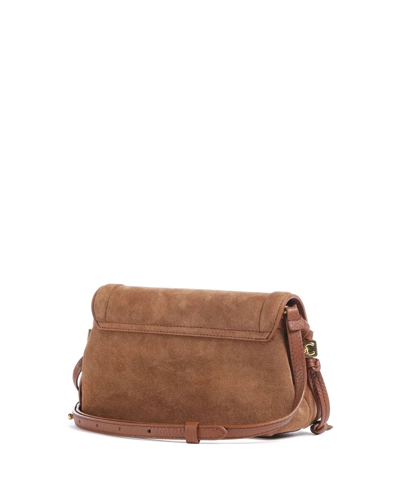 Coccinelle Thess Suede Sac bandoulière cognac