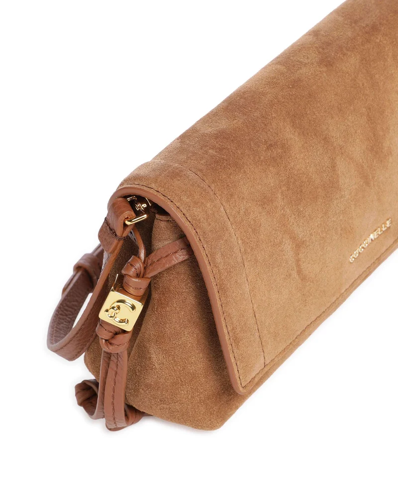 Coccinelle Thess Suede Sac bandoulière cognac