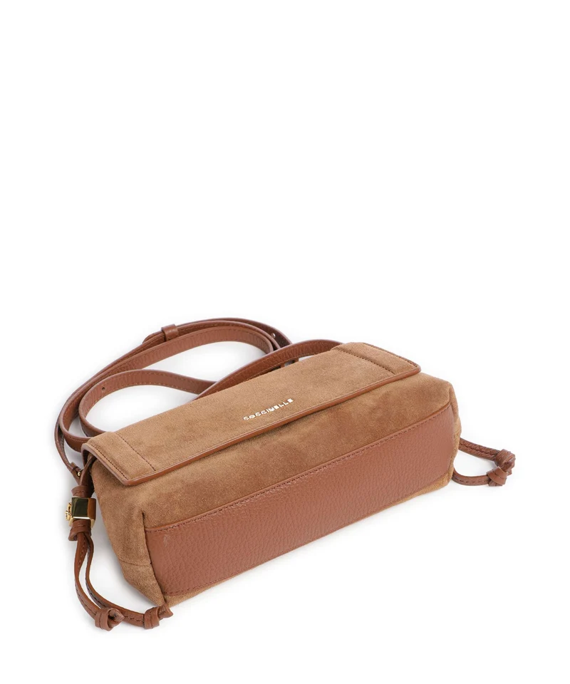 Coccinelle Thess Suede Sac bandoulière cognac