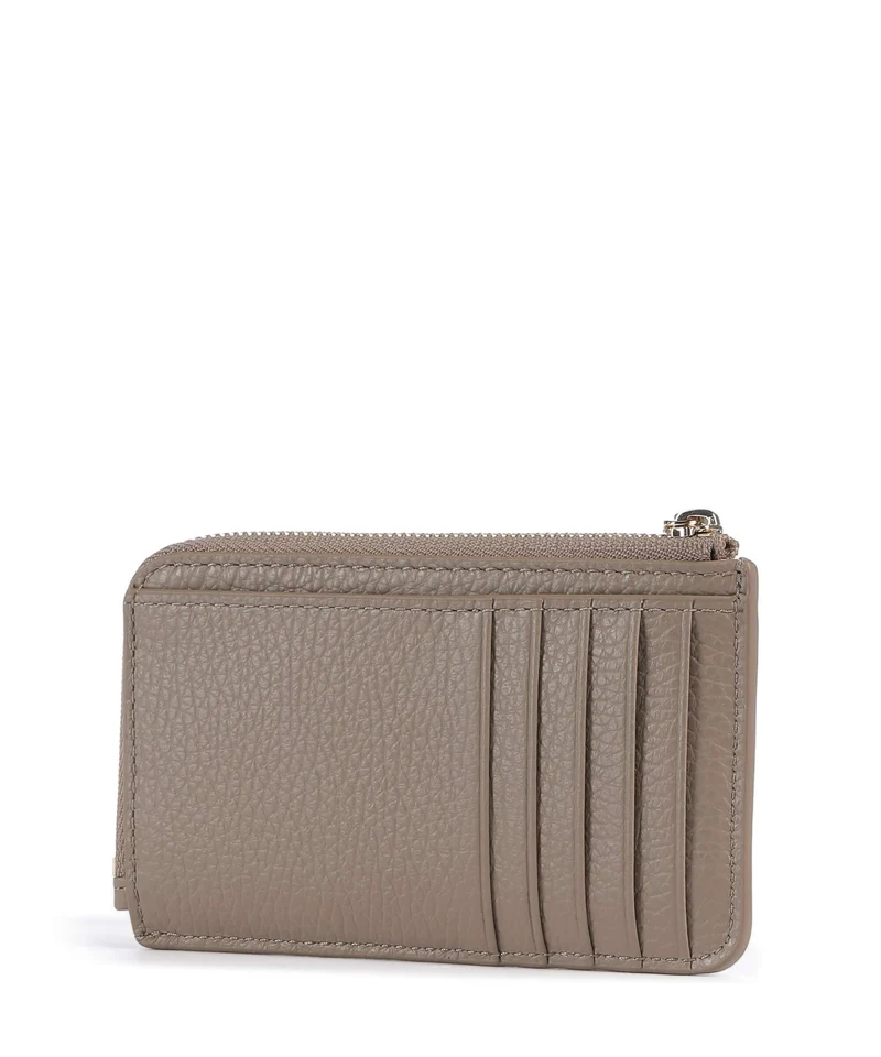 Coccinelle Metallic Soft Étui à cartes crédit warm taupe