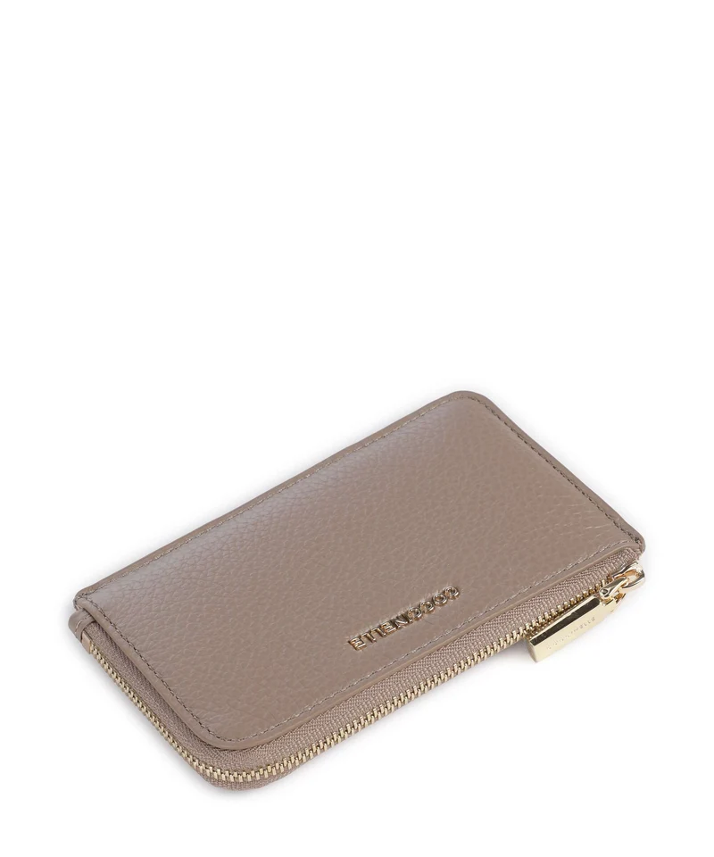 Coccinelle Metallic Soft Étui à cartes crédit warm taupe
