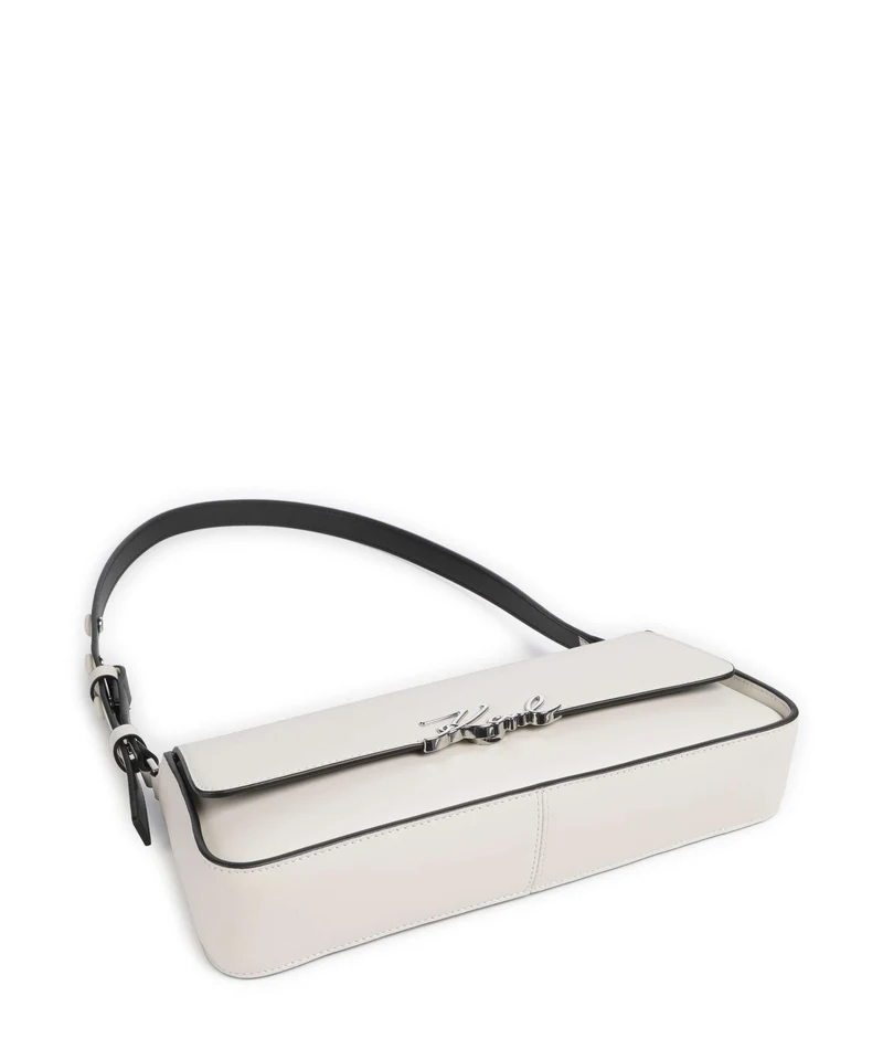 Karl Lagerfeld K/Signature Sac porté épaule off white
