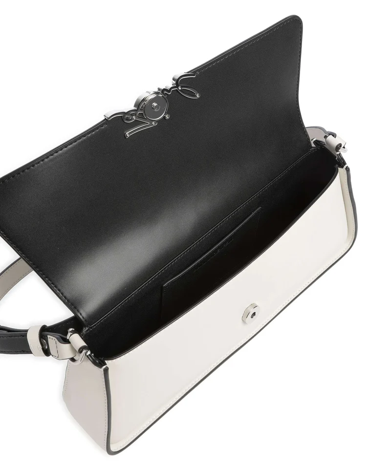 Karl Lagerfeld K/Signature Sac porté épaule off white