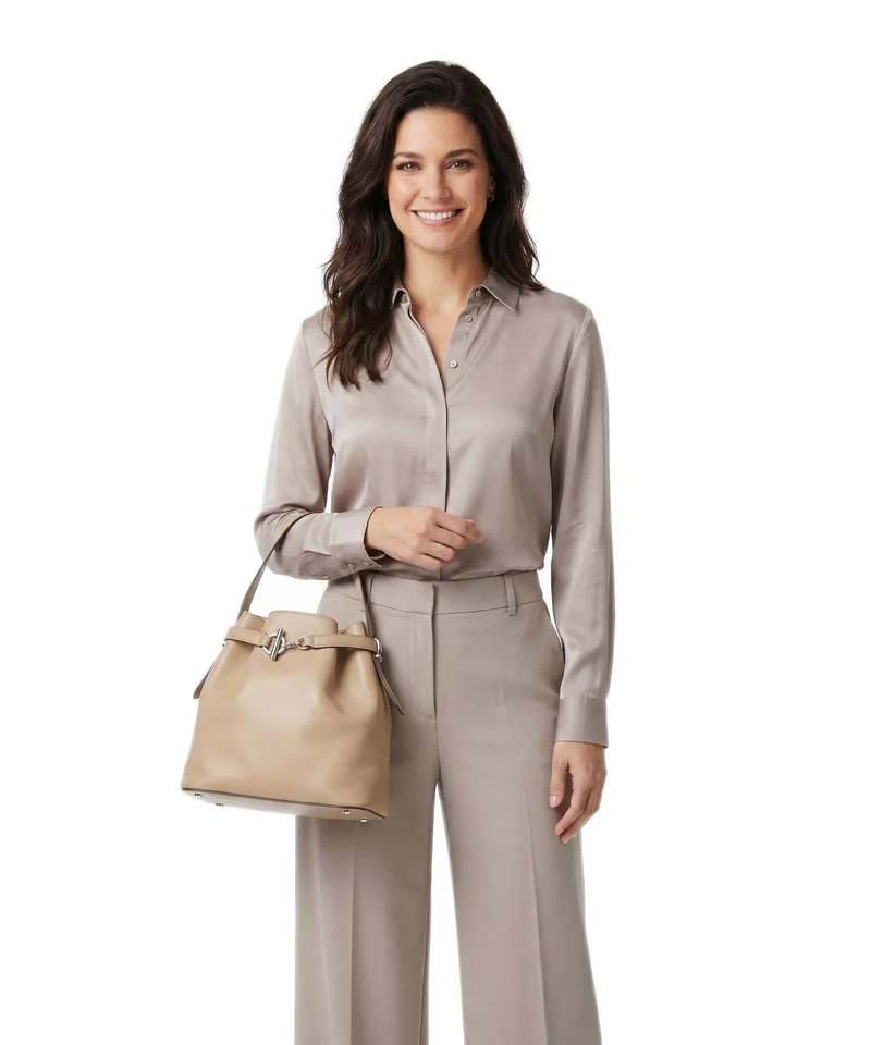 Lauren Ralph Lauren Blaike Medium Sac seau tan