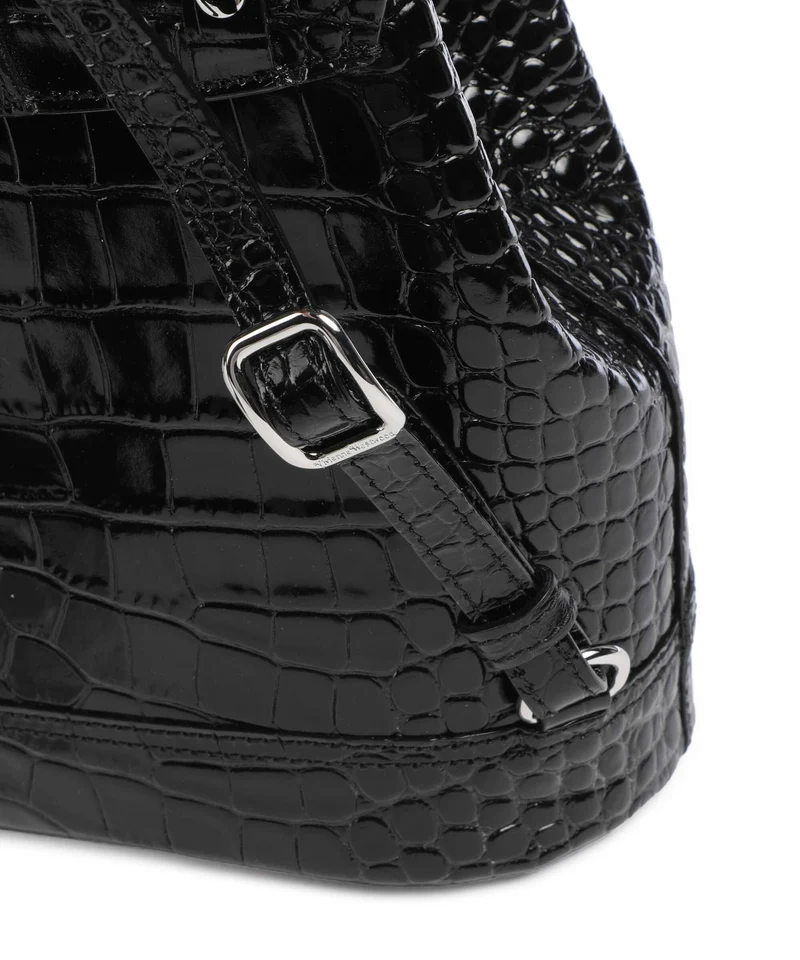 Vivienne Westwood Max Embossed Croc Small Sac à dos black