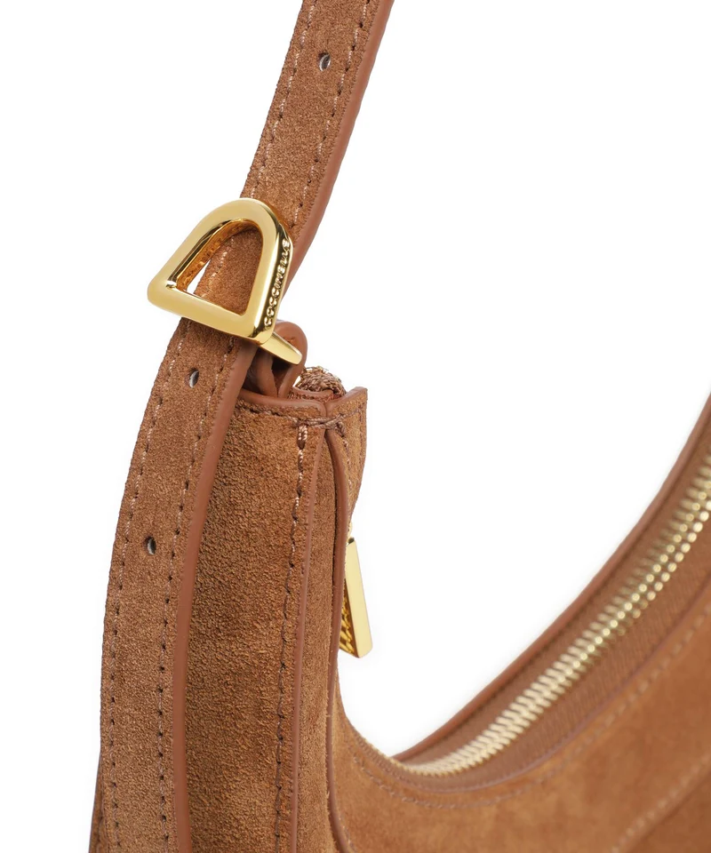 Coccinelle Whisper Suede Sac porté épaule cognac