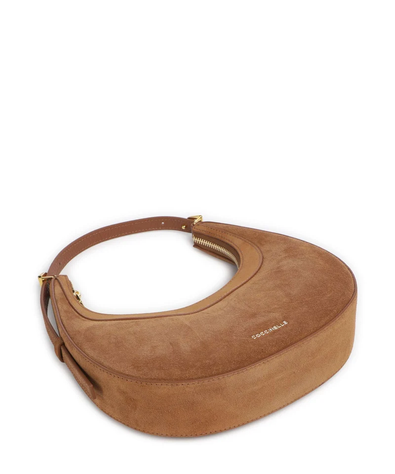 Coccinelle Whisper Suede Sac porté épaule cognac