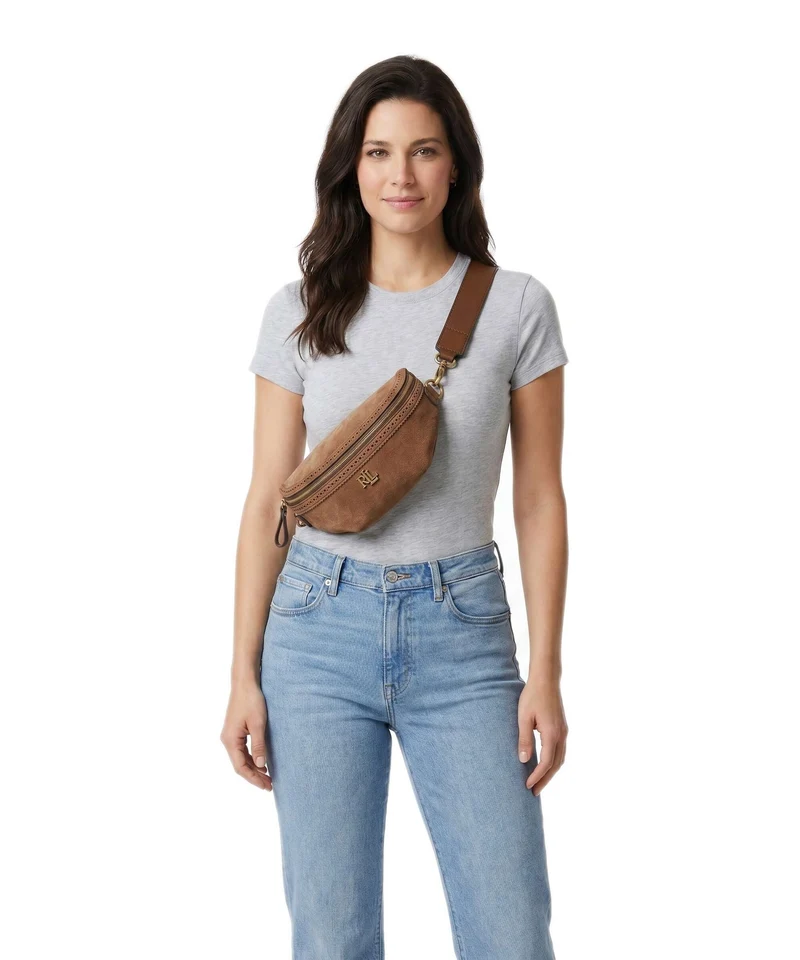 Lauren Ralph Lauren Marcy Sac banane light tobacco